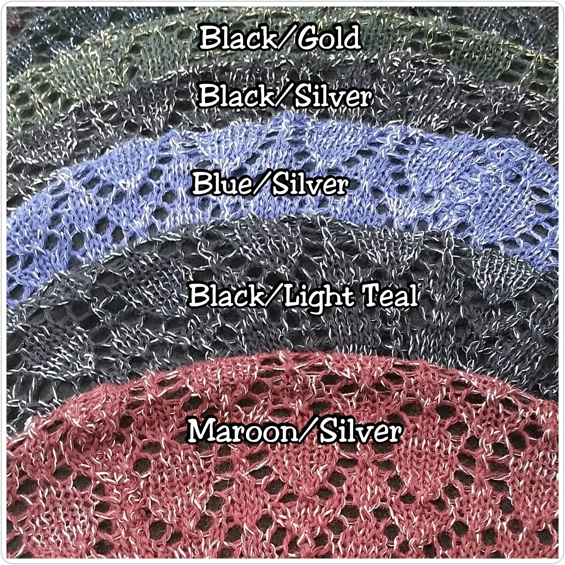Lightweight Metallic Beret/Snood Atifa
