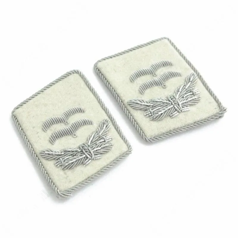 Luftwaffe HG Division Oberleutnant Collar Tabs - White