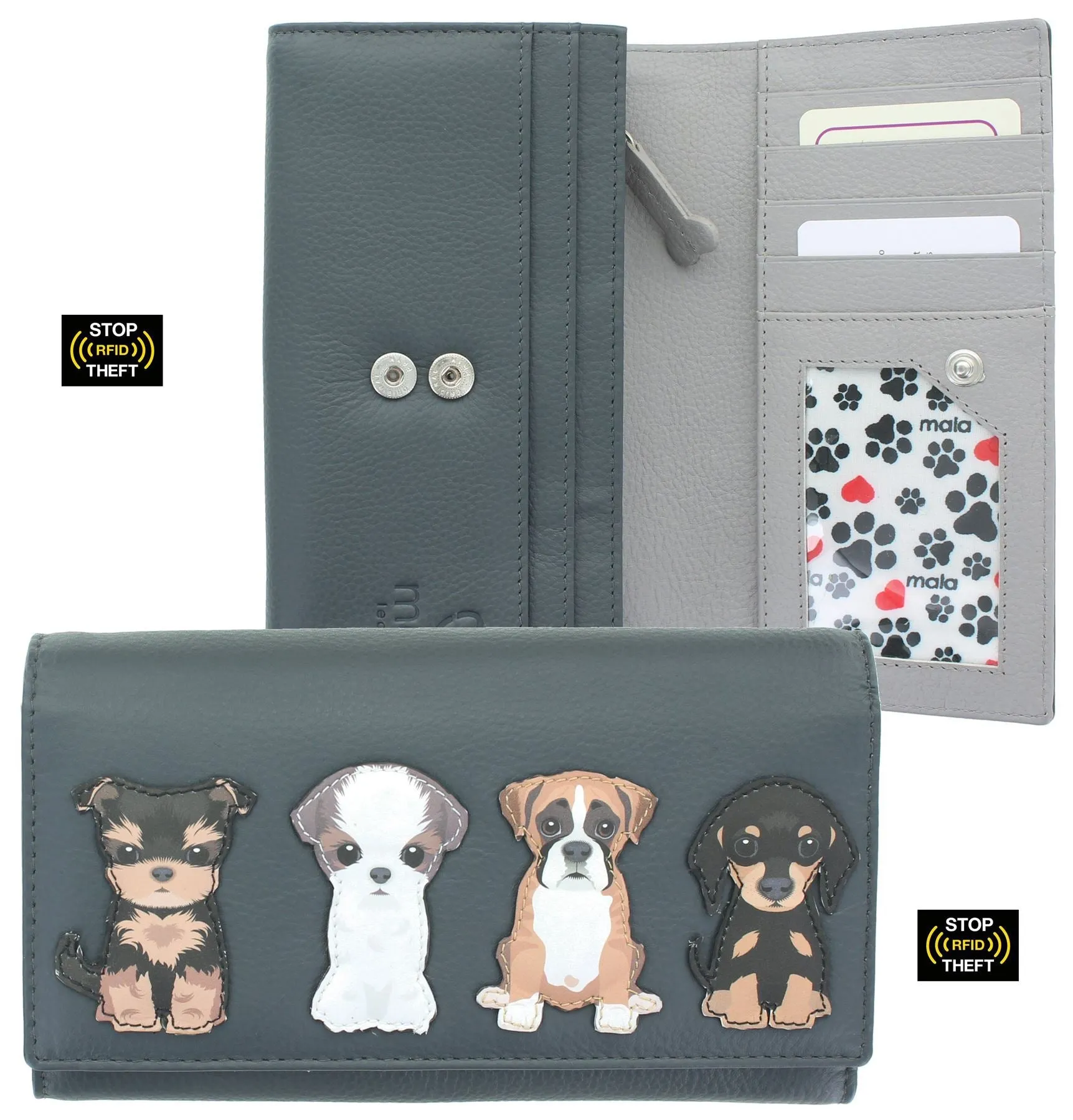 Mala Leather Best Friends Collection Leather Purse RFID 3508_65