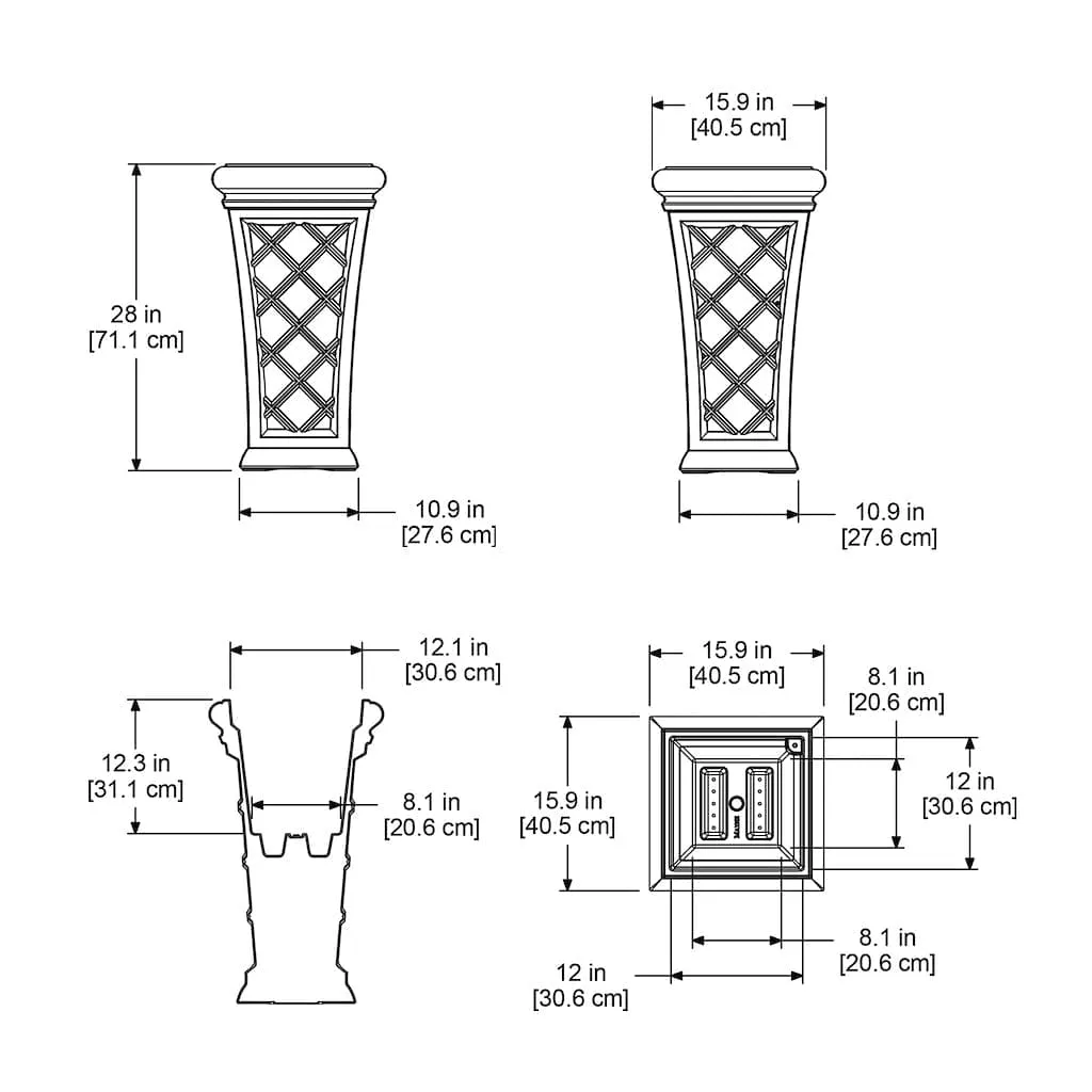 Mayne Georgian Tall Planter