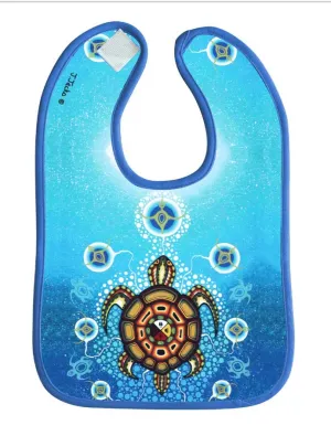 Medicine Turtle bib, for babies and toddlers, by Native Artist James Jacko