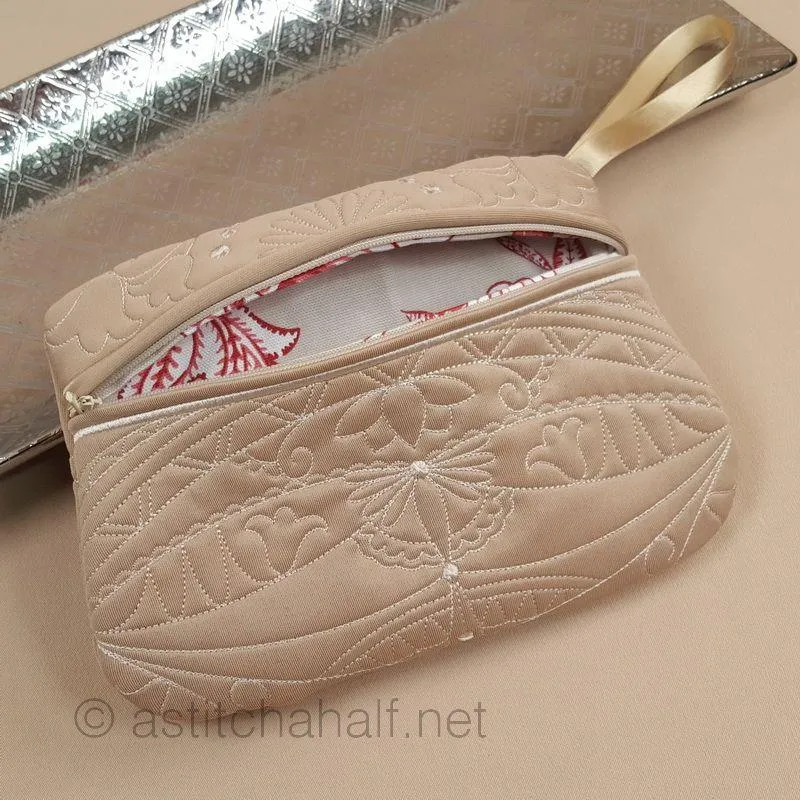 Memory Lane Quilted Zipper Purse