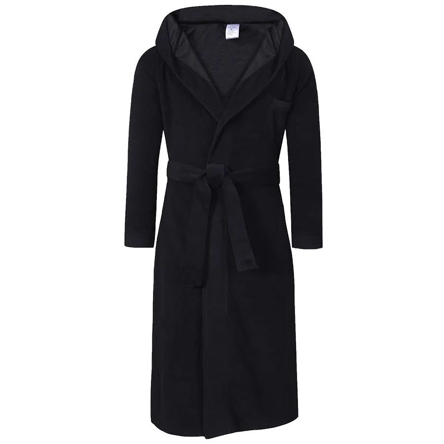 Mens Black Lightweight Bathrobe