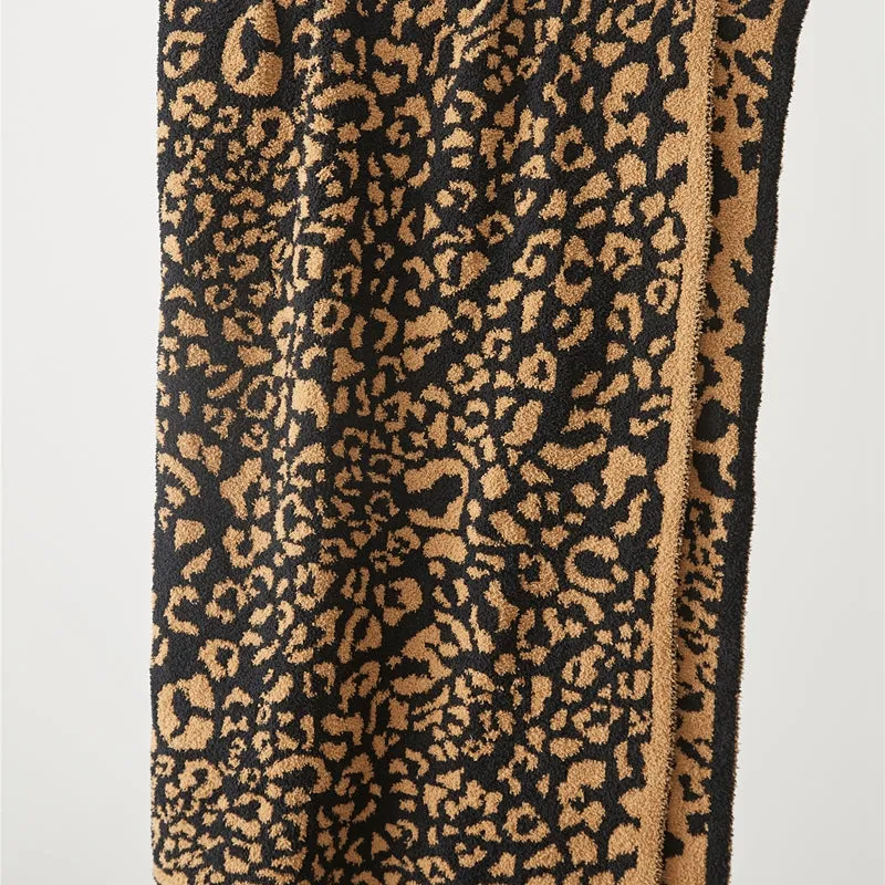 Microfiber Cheetah Print Throw