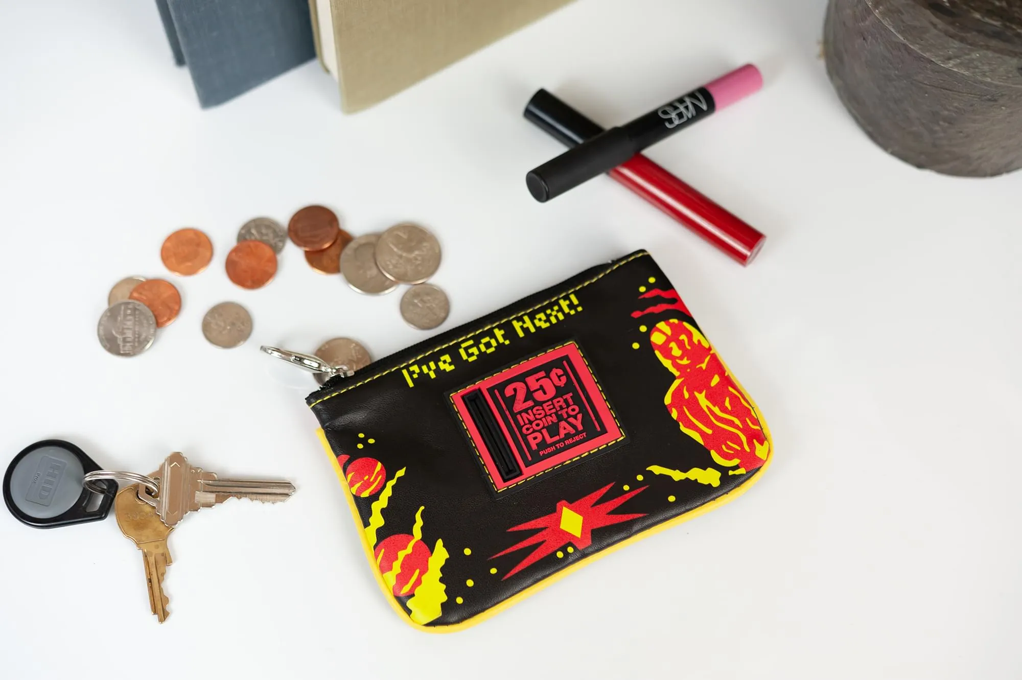Midway Arcade Games Defender Themed Zippered Coin Purse & Mini Cash Wallet