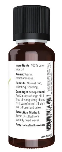 Now Essential Oil Sage 1oz