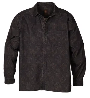 Paisley Print Fine-Wale Corduroy Shirt