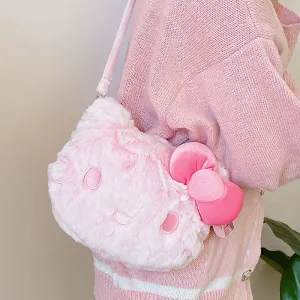 Pink Kitty Plush Handbag - Lovesickdoe