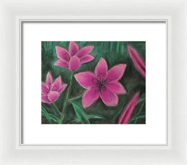 Pink Lilies - Framed Print