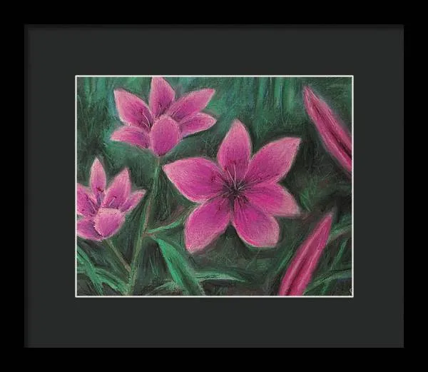 Pink Lilies - Framed Print