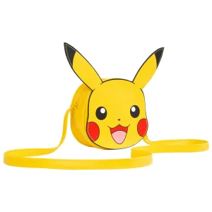 Pokemon Crossbody Bag for Girls 3D Pikachu Girls Handbag with Shoulder Strap & Zip Closure