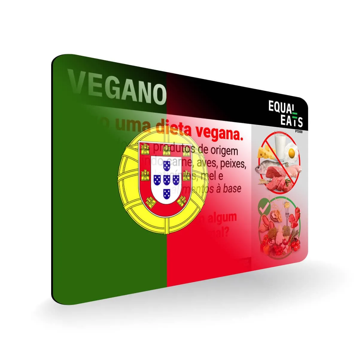 Portuguese (Portugal) Vegan Card