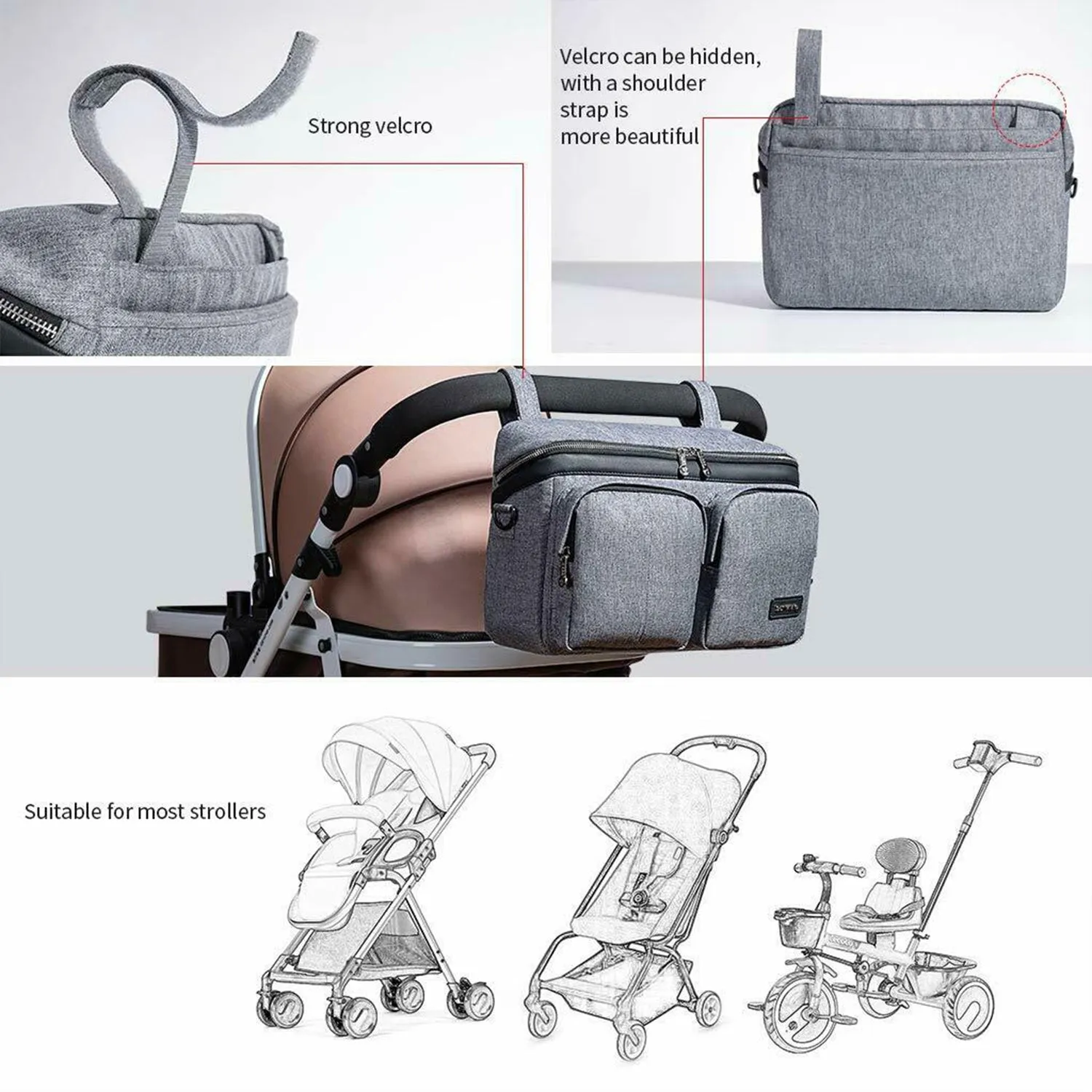 Premium Stroller Organizer Bag