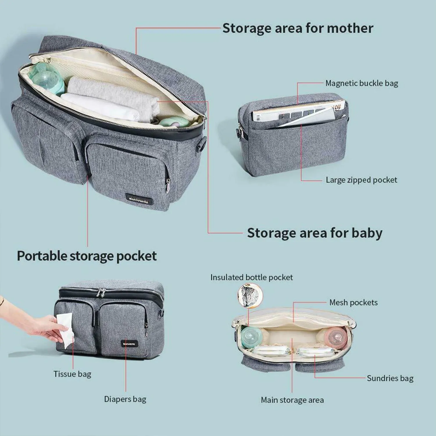 Premium Stroller Organizer Bag