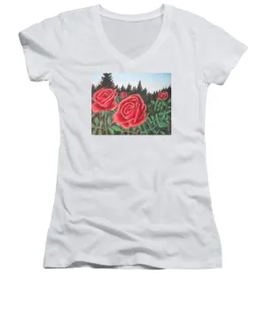 Pure Roses ~ Women's V-Neck