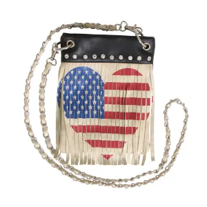 PURSE AMERICAN FLAG HEART