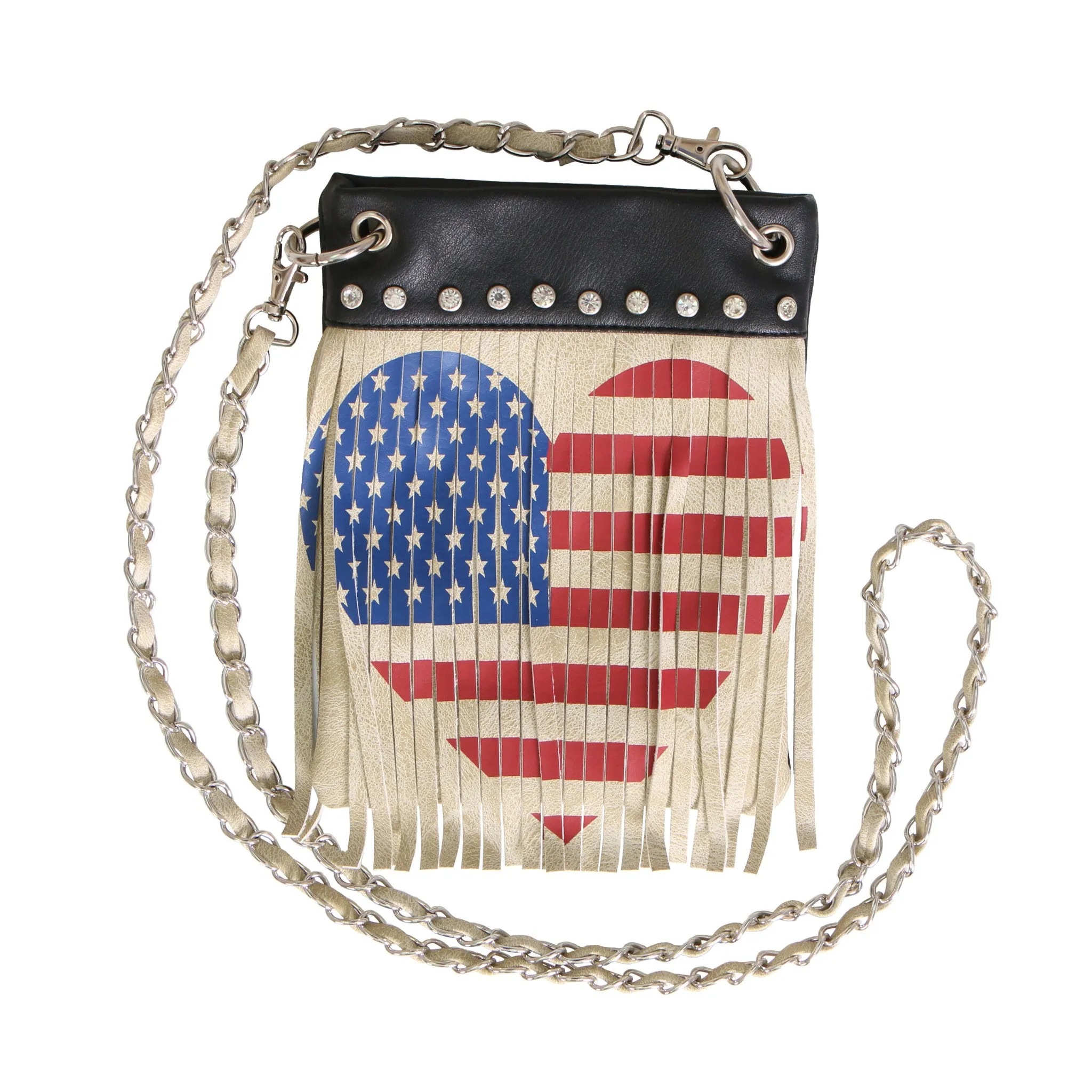 PURSE AMERICAN FLAG HEART