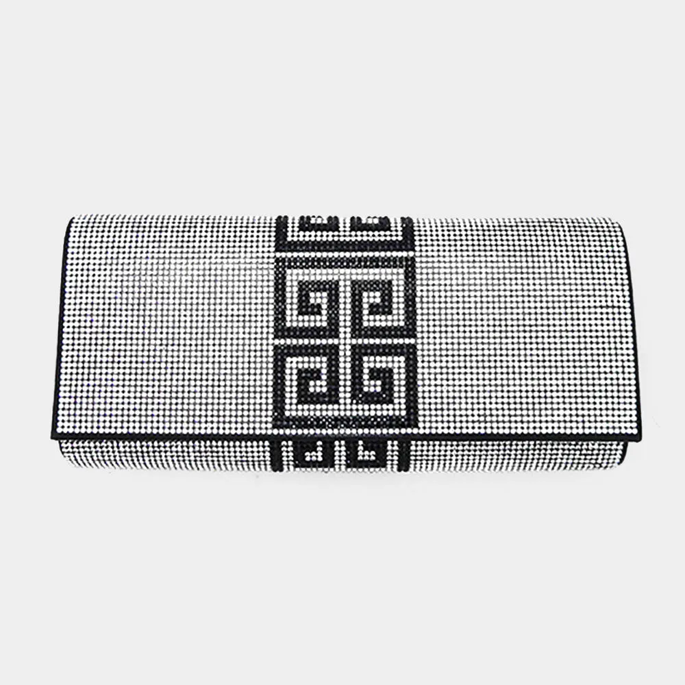 "Garcelle" Oval Shaped Jeweled Clutch