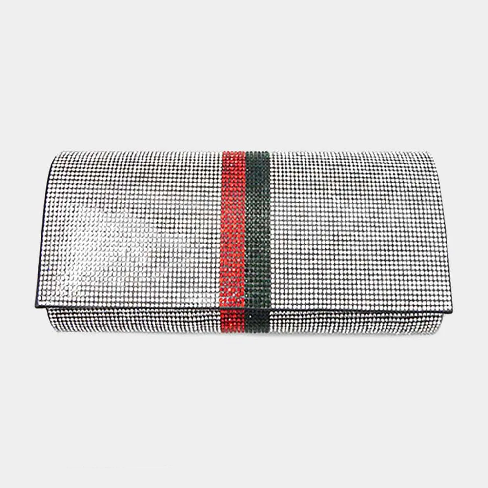 "Garcelle" Oval Shaped Jeweled Clutch