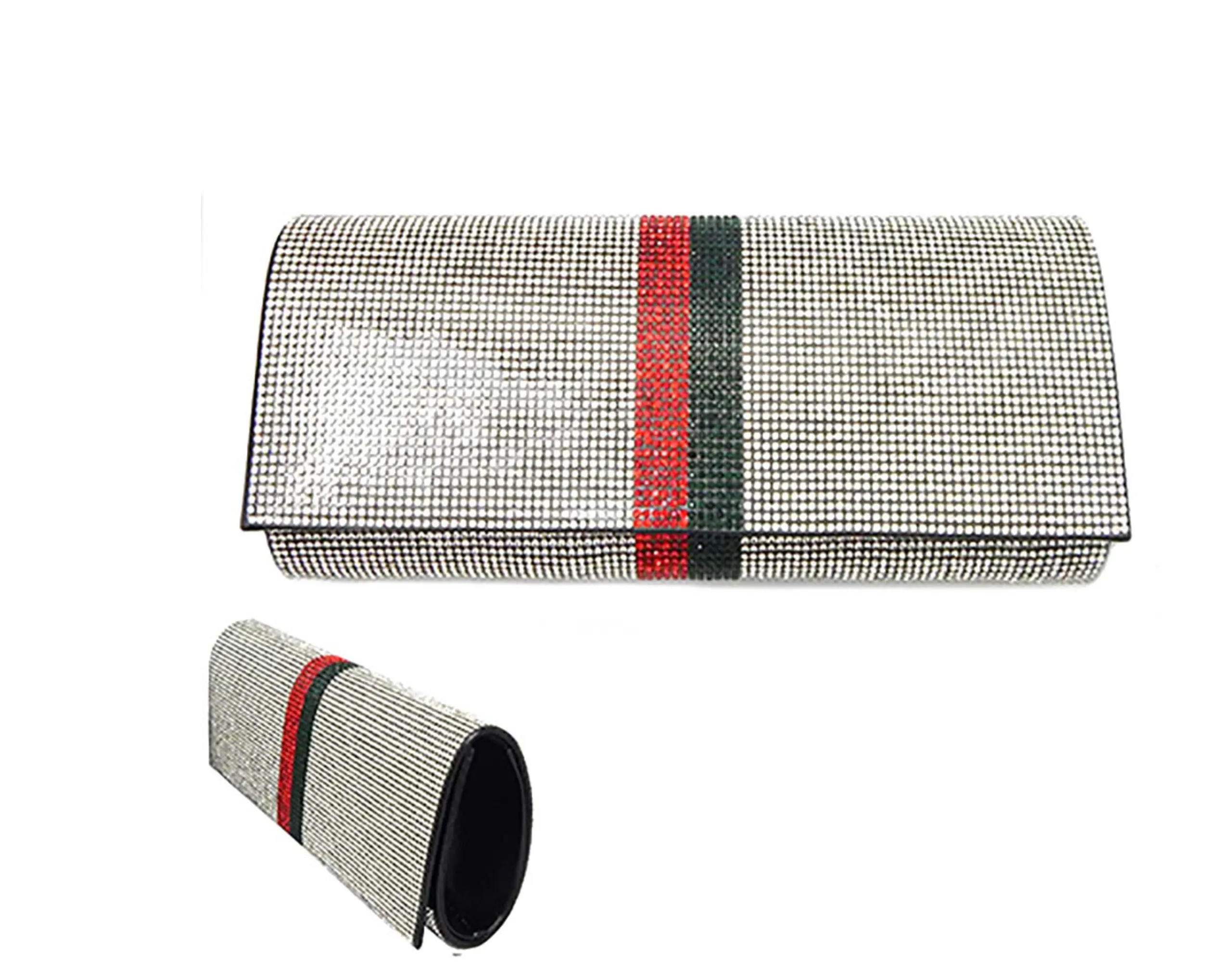 "Garcelle" Oval Shaped Jeweled Clutch