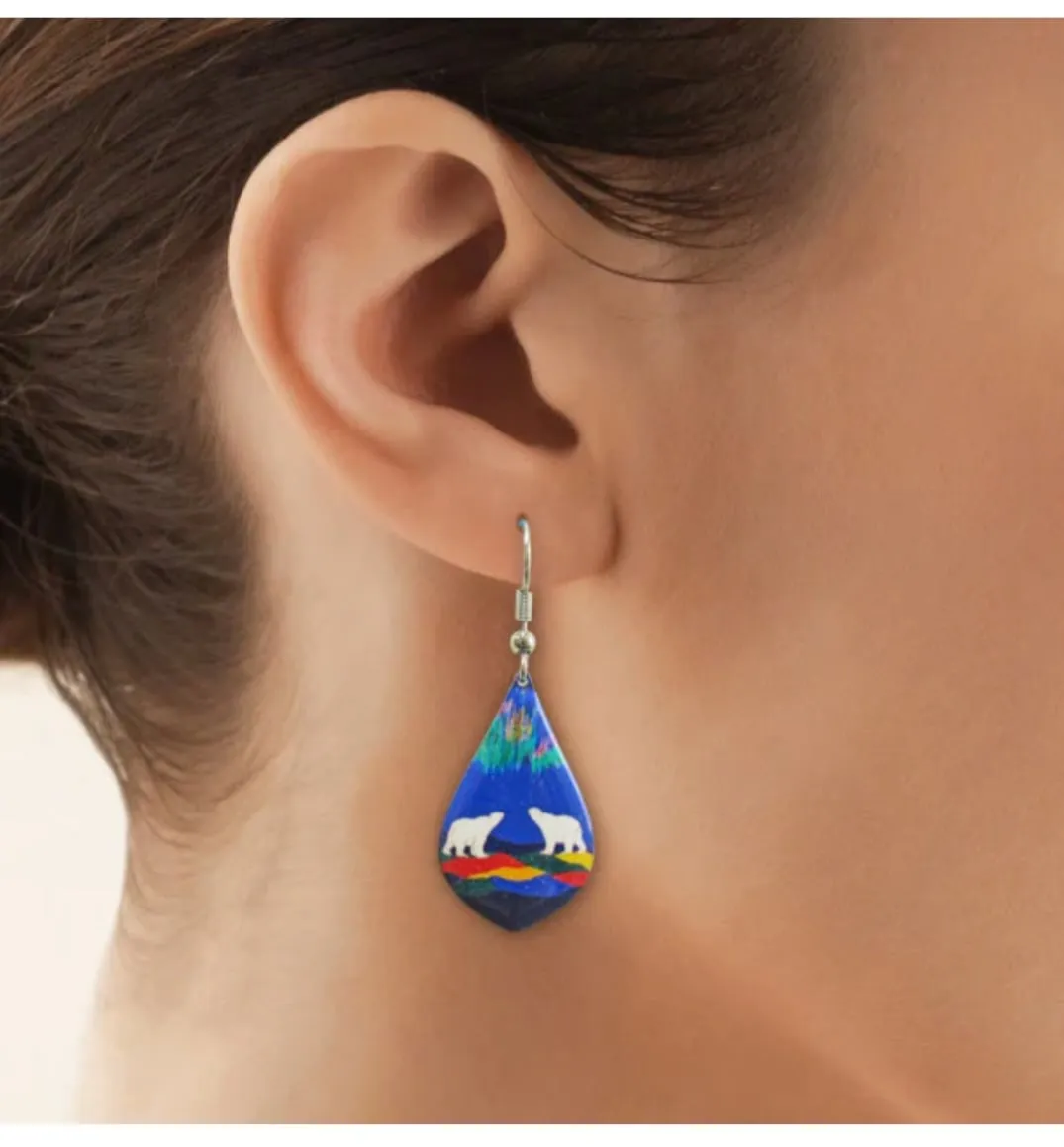 "Sky Watcher" Dangling Earrings by Native Artist, Dawn Oman