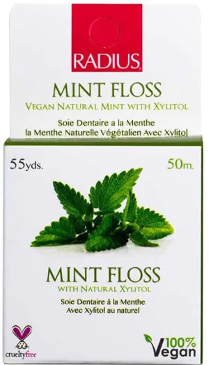 RADIUS - Vegan Xylitol Mint Floss - 55 Yards (Case of 6)