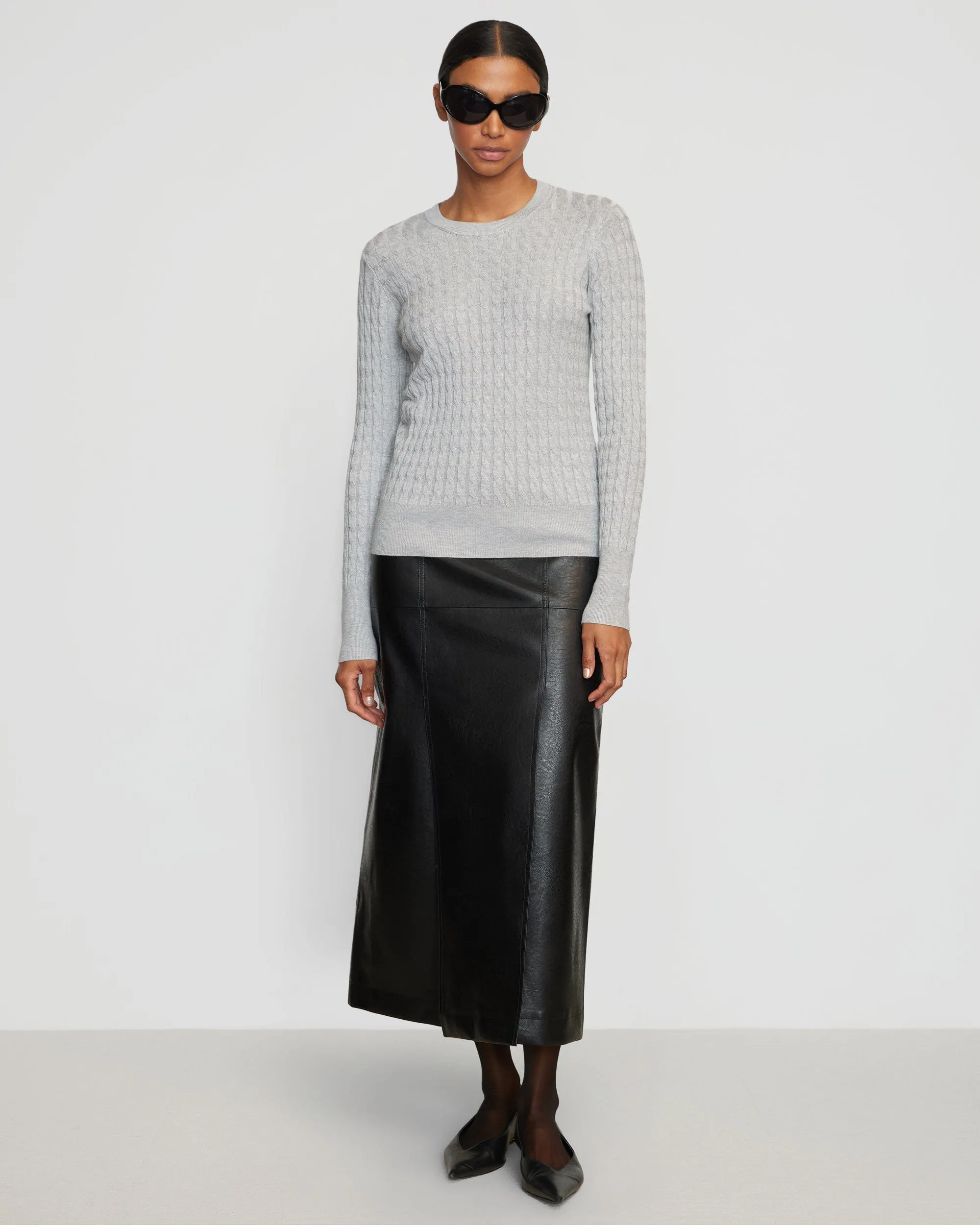 Rania Lightweight Cable Sweater