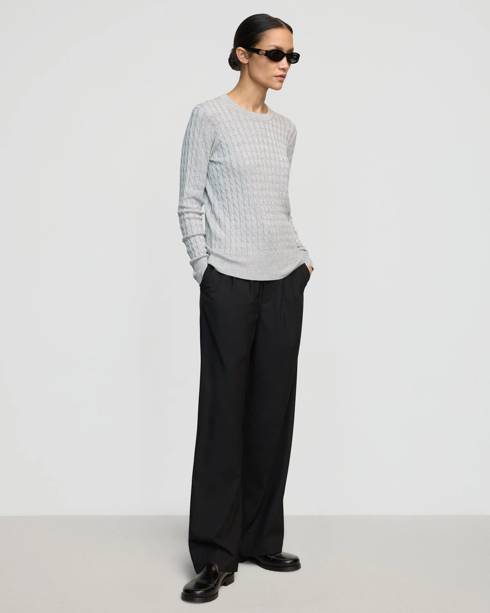 Rania Lightweight Cable Sweater