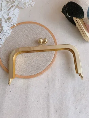 Retro Light Gold Purse Frame Glue-in Style 12 x 6.5cm