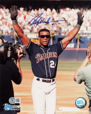 Rickey Henderson Signed 8x10 Photo San Diego Padres (BAS BJ46799)