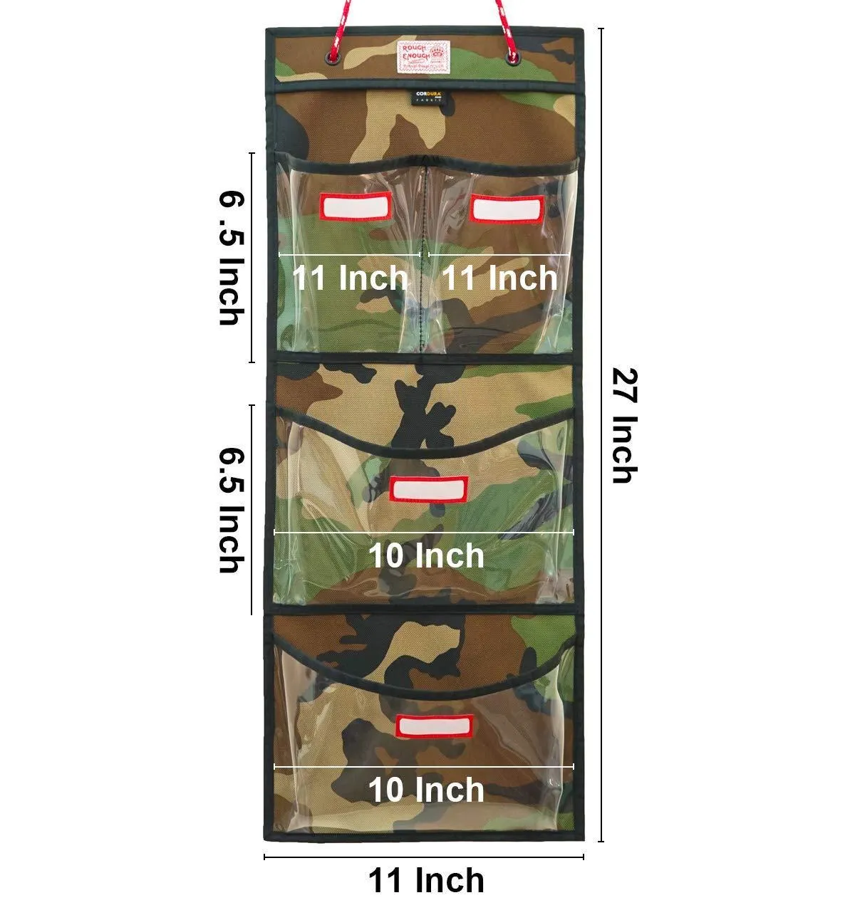 Rough Enough Door Hanging Organizer School Locker Organizer Wall Mount Closet Locker Cabinet Storage Bag Holder with Durable Adjustable String 4 Pockets for Accessories Document Magazine Book Office
