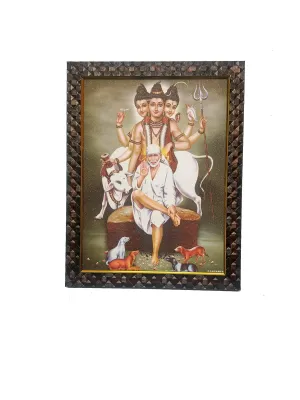 SAI Baba with DATTATREYA Photo Frame Large