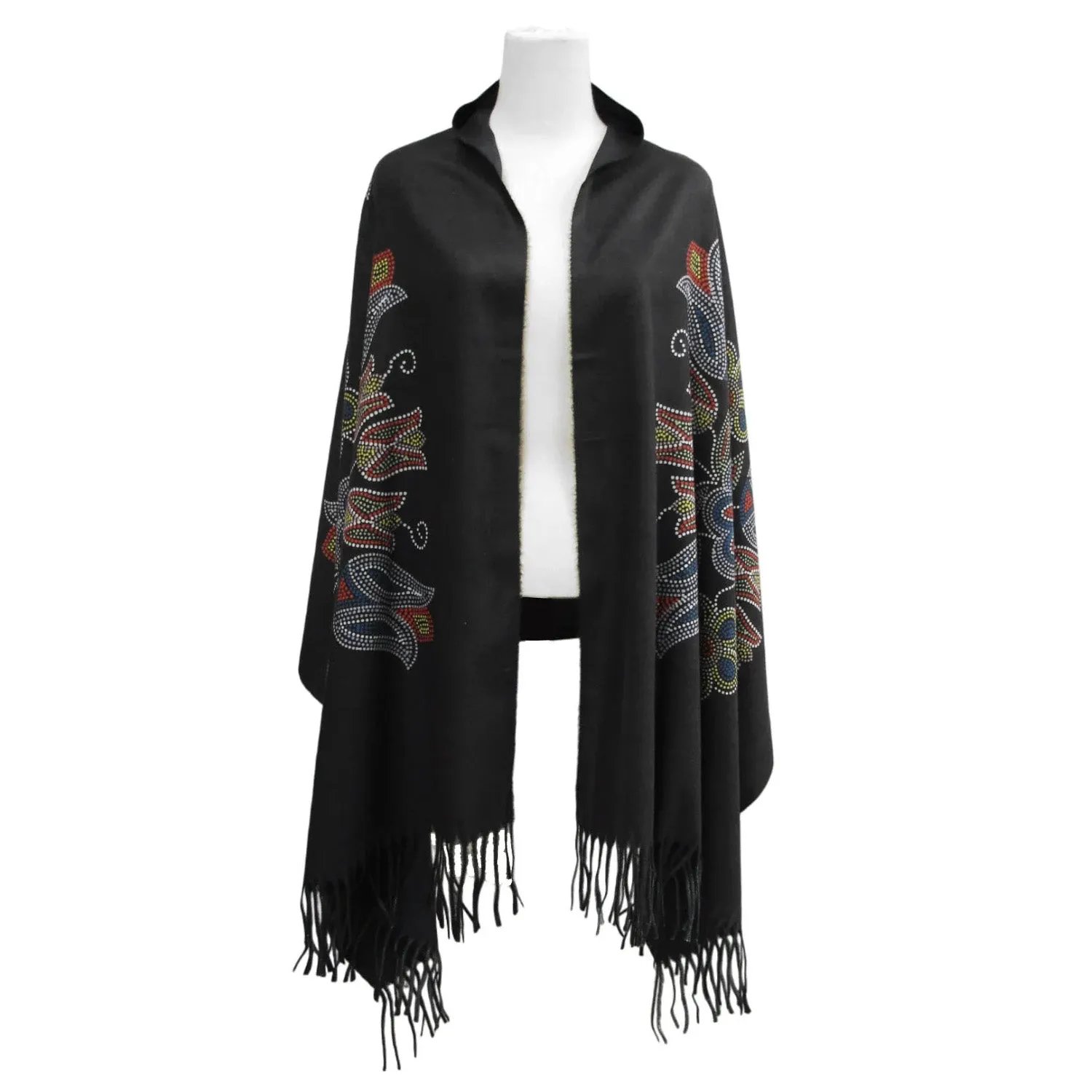 Silver Threads Art Print ECO Shawl by Métis Artist, Deb Malcolm