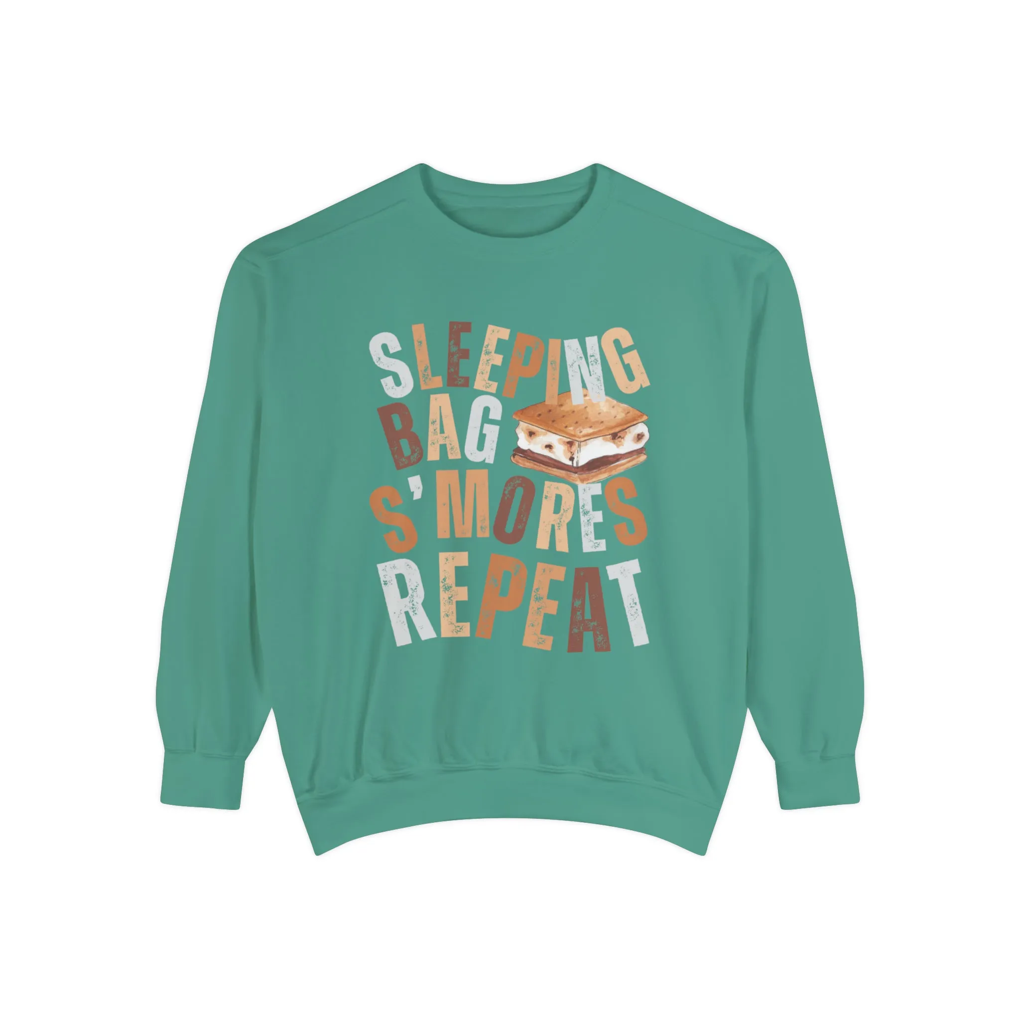 'Sleeping Bag S'mores Repeat'  Cozy Comfort Colors Women's Sweatshirt