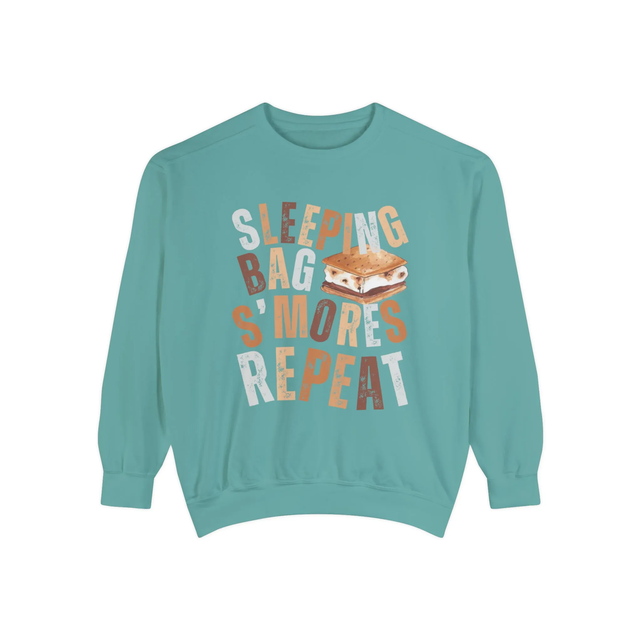 'Sleeping Bag S'mores Repeat'  Cozy Comfort Colors Women's Sweatshirt