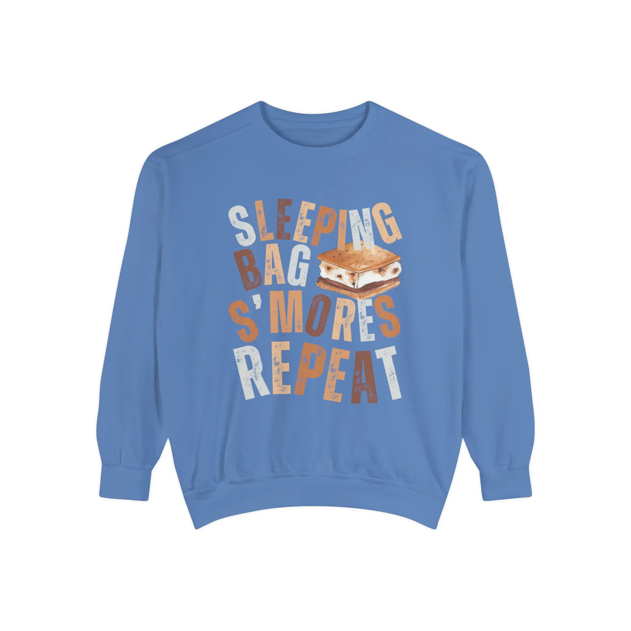 'Sleeping Bag S'mores Repeat'  Cozy Comfort Colors Women's Sweatshirt
