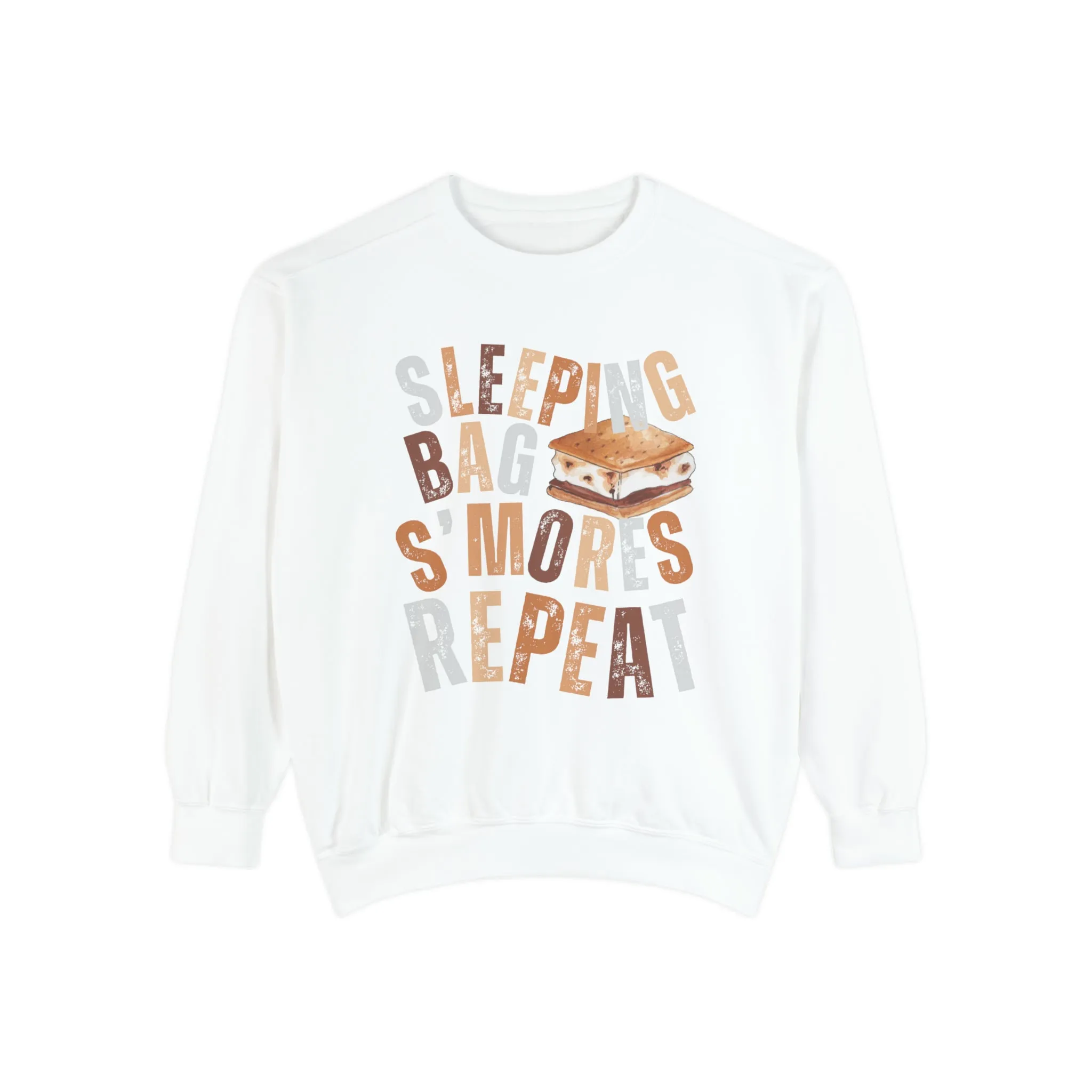 'Sleeping Bag S'mores Repeat'  Cozy Comfort Colors Women's Sweatshirt