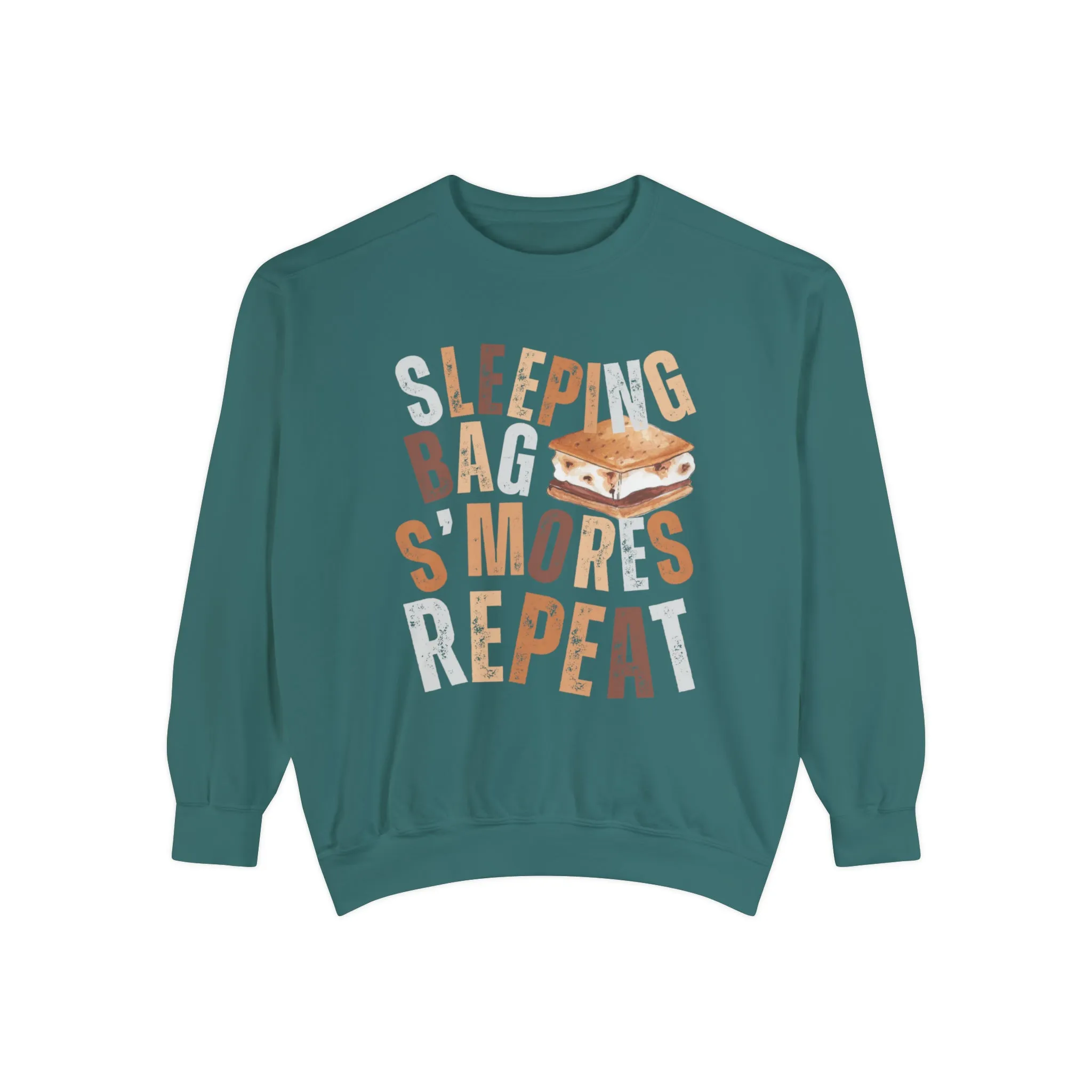'Sleeping Bag S'mores Repeat'  Cozy Comfort Colors Women's Sweatshirt