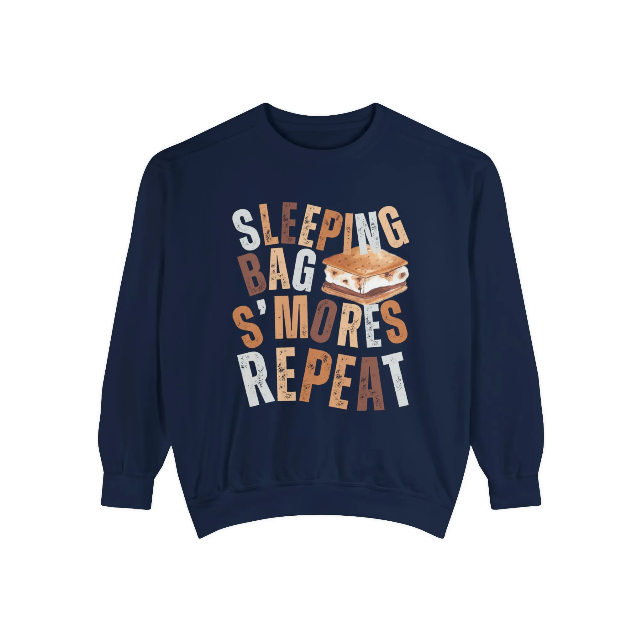 'Sleeping Bag S'mores Repeat'  Cozy Comfort Colors Women's Sweatshirt