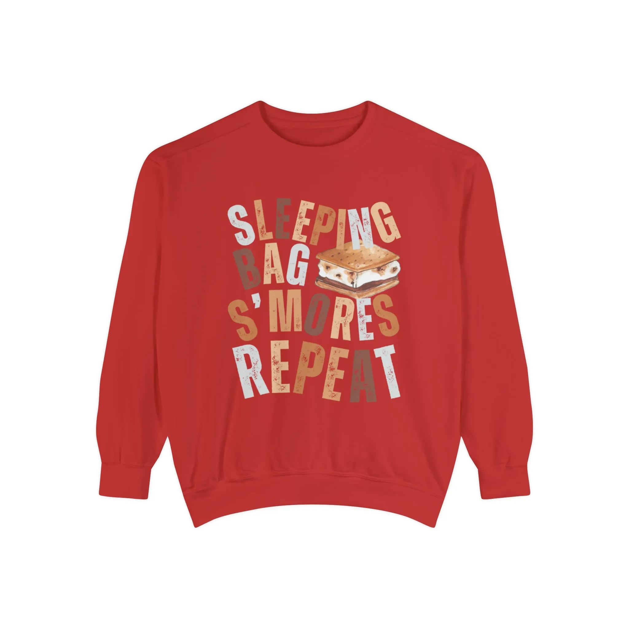 'Sleeping Bag S'mores Repeat'  Cozy Comfort Colors Women's Sweatshirt