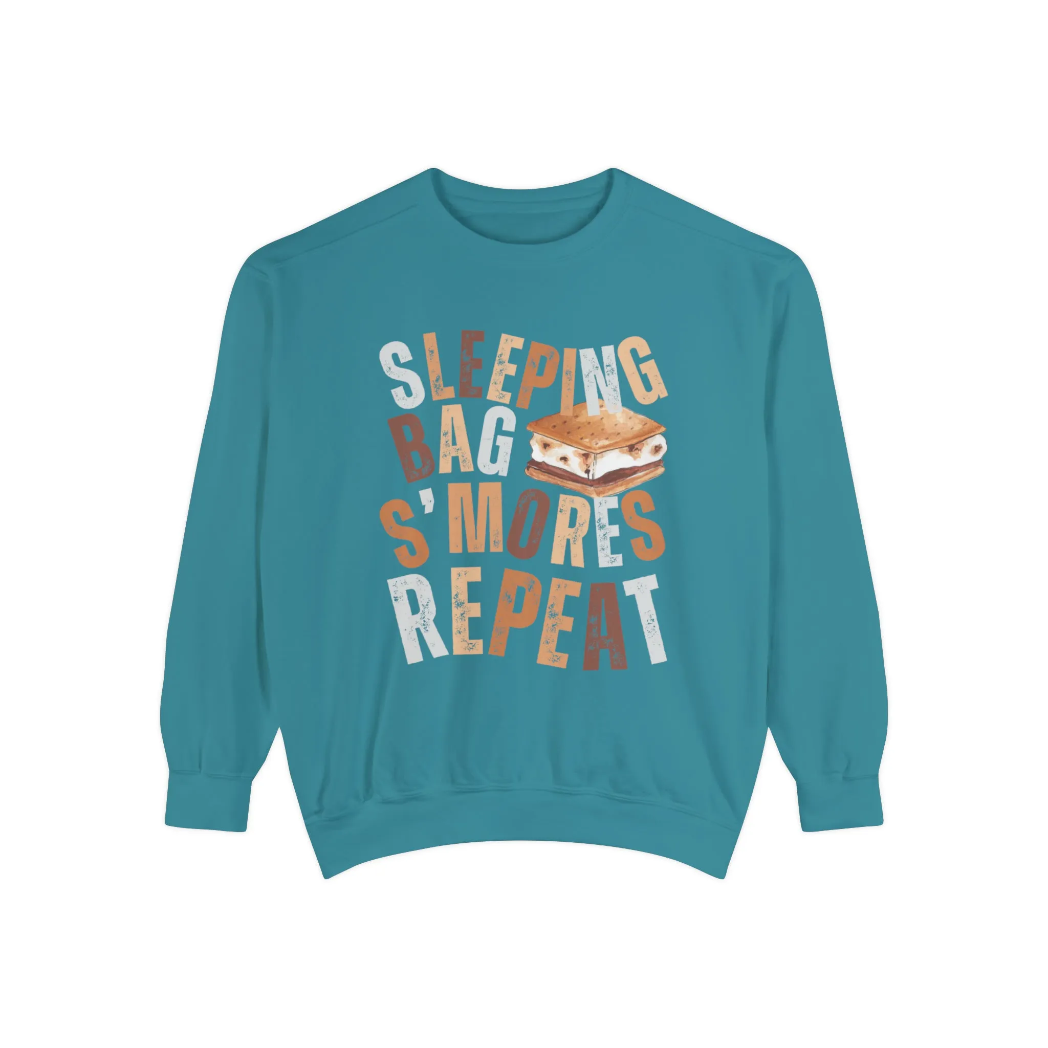 'Sleeping Bag S'mores Repeat'  Cozy Comfort Colors Women's Sweatshirt