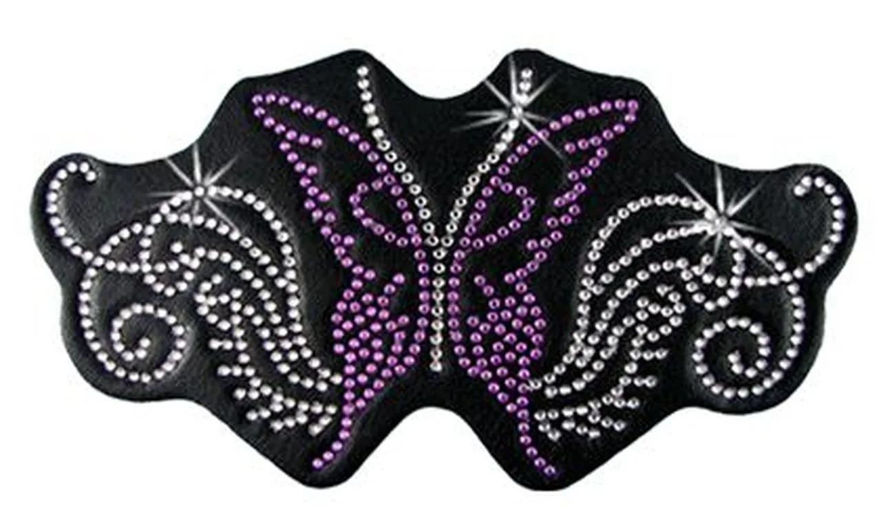 Sparkling Purple Butterfly Rhinestone Helmet Patch