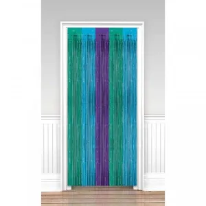 Sparkling Sapphire Metallic Door Curtain 91cm x 2.43m Each
