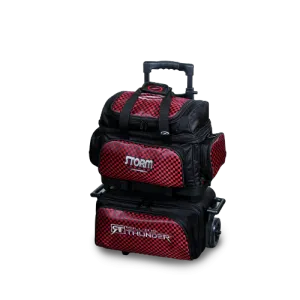 Storm Rolling Thunder 4 Ball Roller Checkered Bowling Bag Red/Black