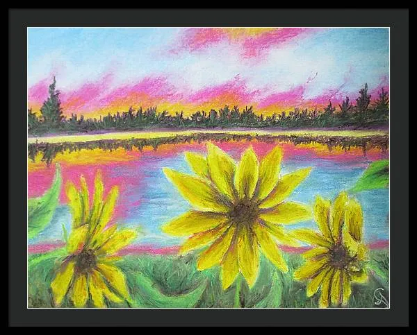 Sunflower Confessions ~ Framed Print