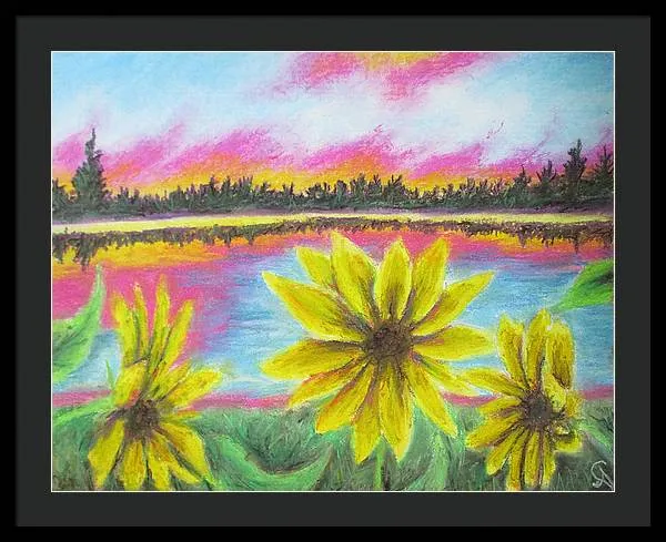 Sunflower Confessions ~ Framed Print