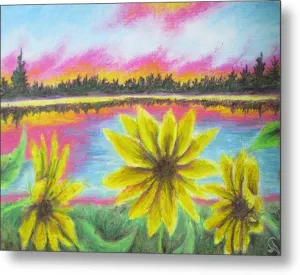 Sunflower Confessions ~ Metal Print