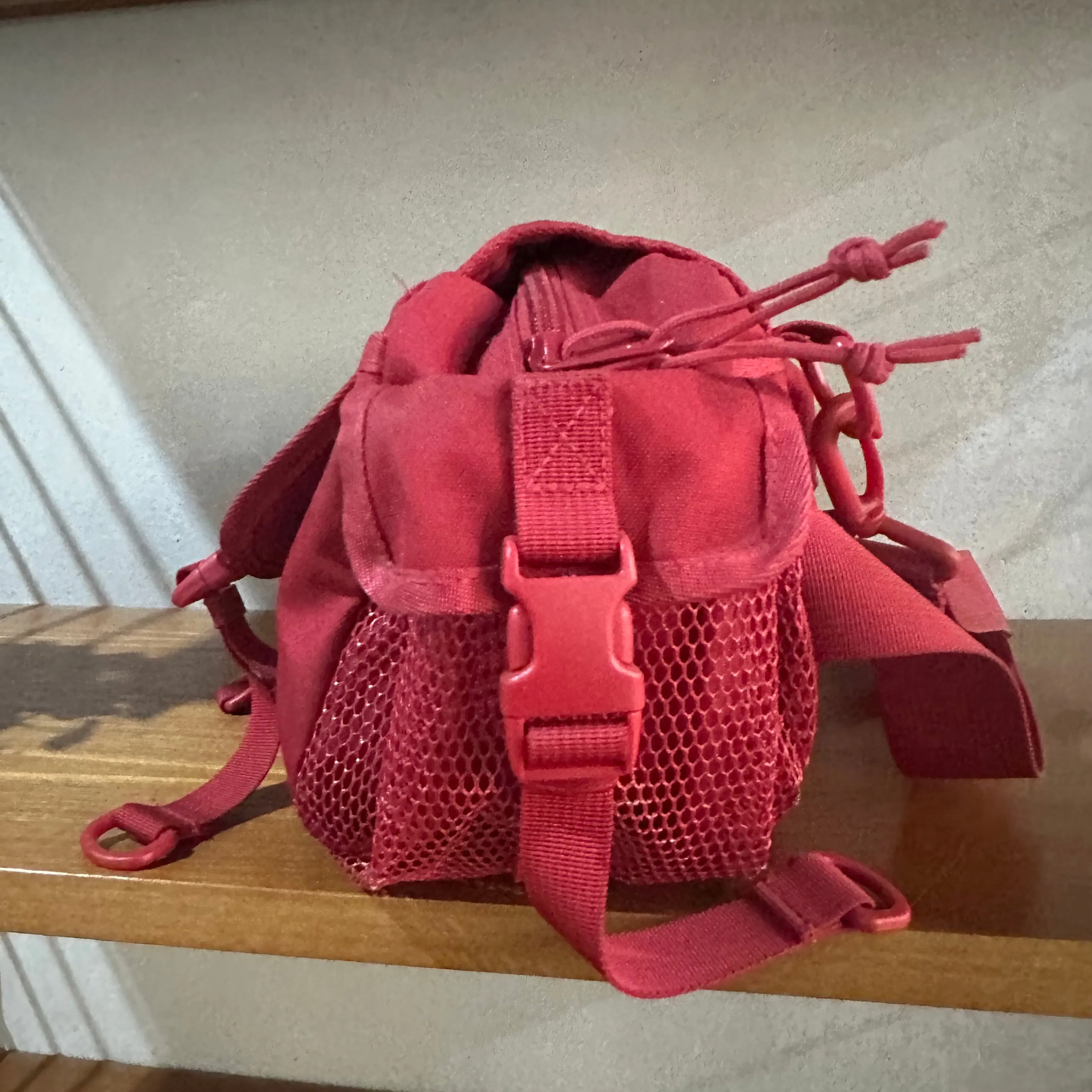 Supreme Cordura Fabric Reflective Waist Bag - Red