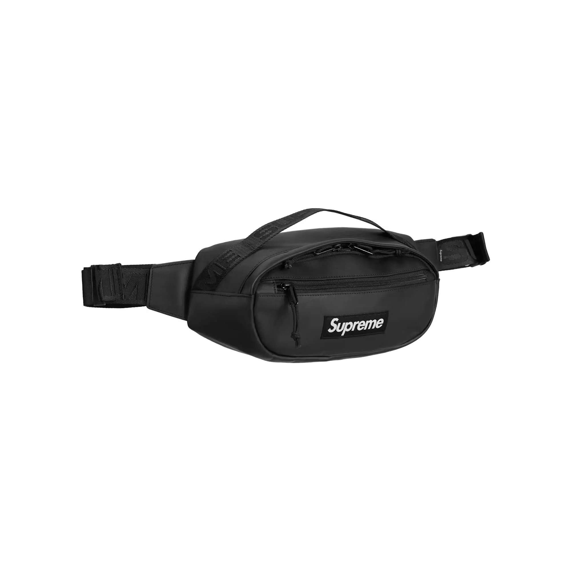 Supreme Leather Waist Bag Black