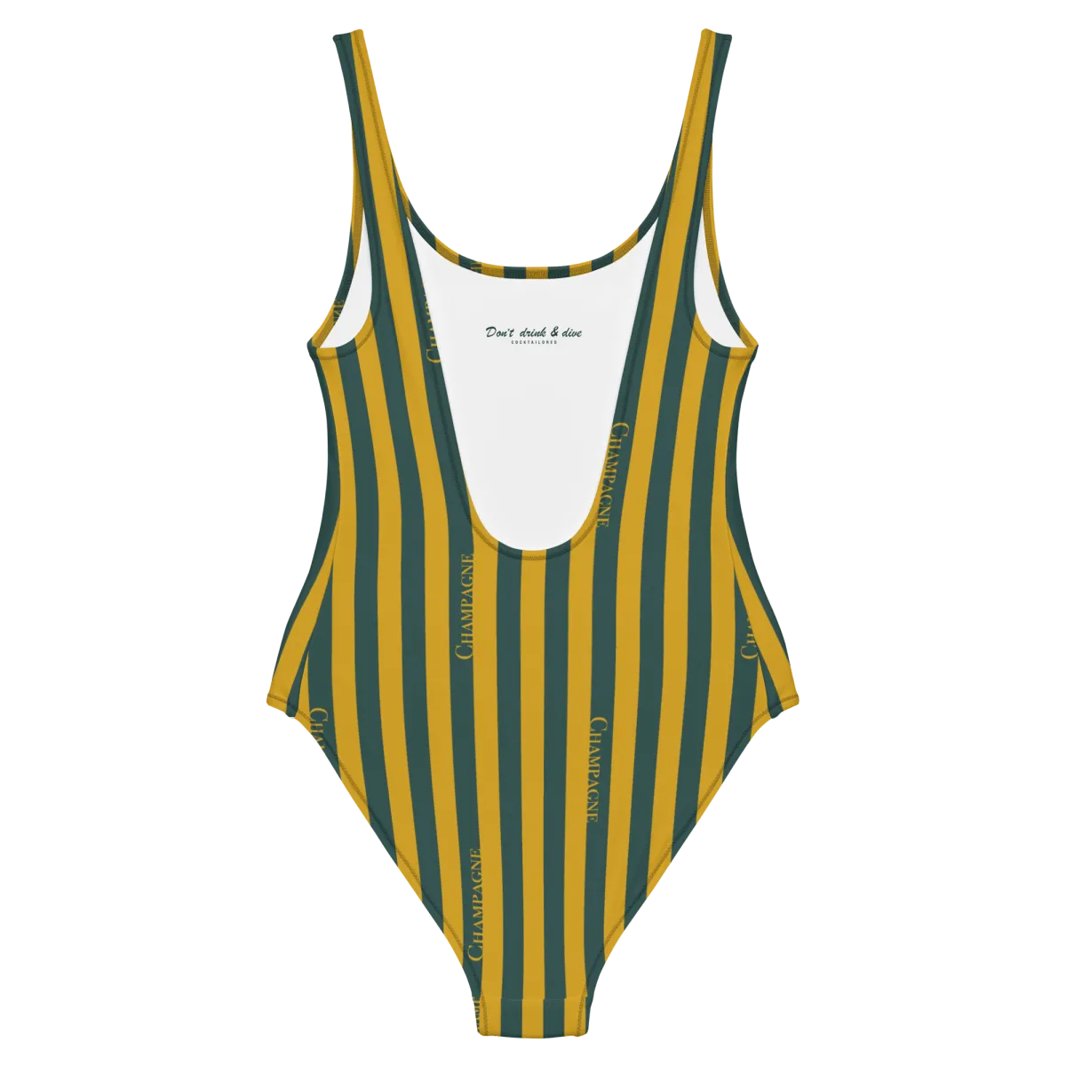 The Champagne Striped Swimsuit